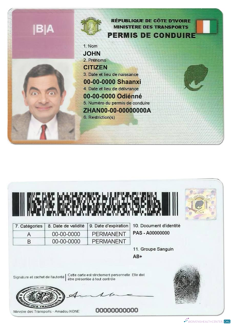 download Cote D’Ivoire driving license